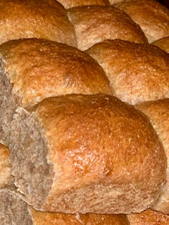 12 - 100% Honey Whole Wheat Dinner Rolls